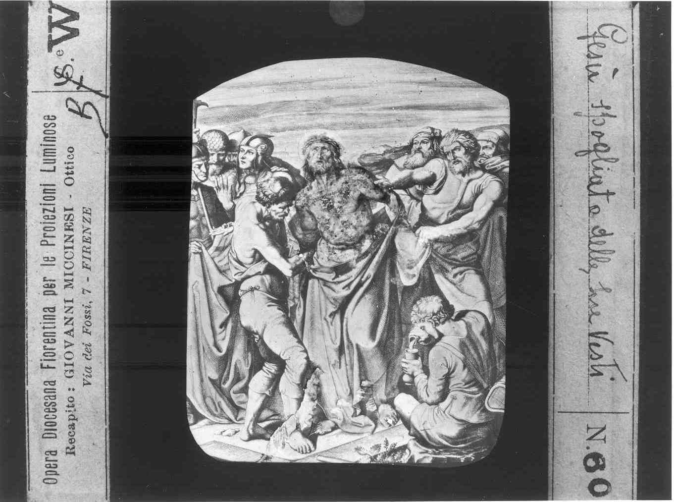 CRISTO SPOGLIATO DELLE SUE VESTI (diapositiva) di Anonimo (prima metà XX)