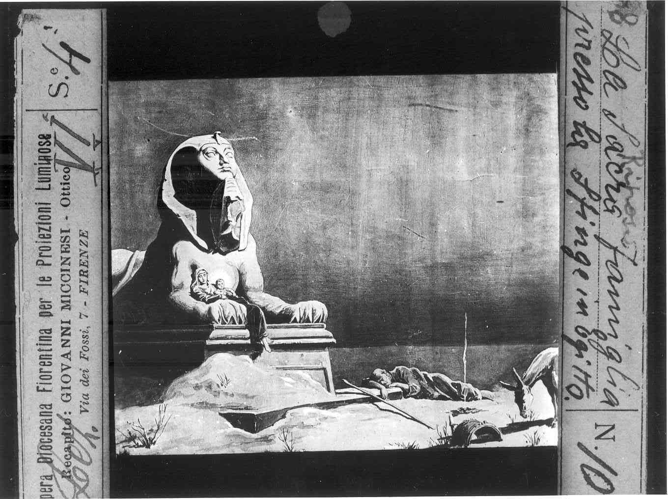 RIPOSO IN EGITTO (diapositiva) di Anonimo (prima metà XX)