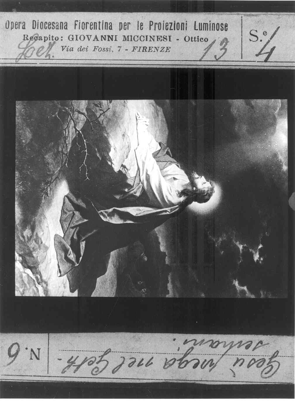 ORAZIONE DI CRISTO NELL'ORTO DI GETHSEMANI (diapositiva) di Anonimo (prima metà XX)