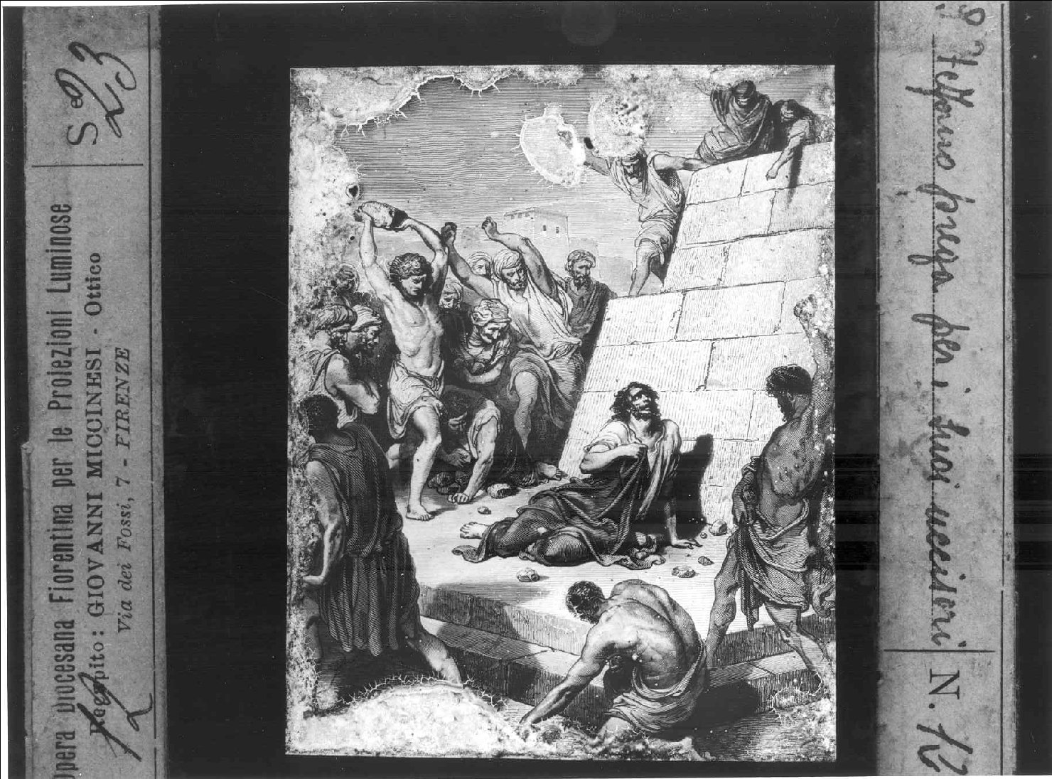 MARTIRIO DI S. STEFANO (diapositiva) di Anonimo (prima metà XX)