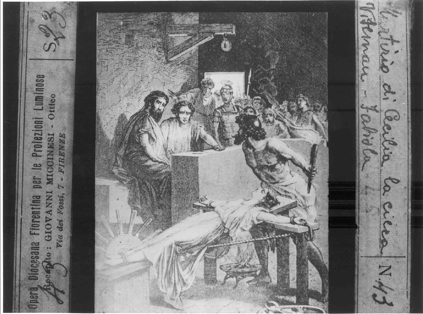 MARTIRIO DI SANTA CECILIA (diapositiva) di Anonimo (prima metà XX)