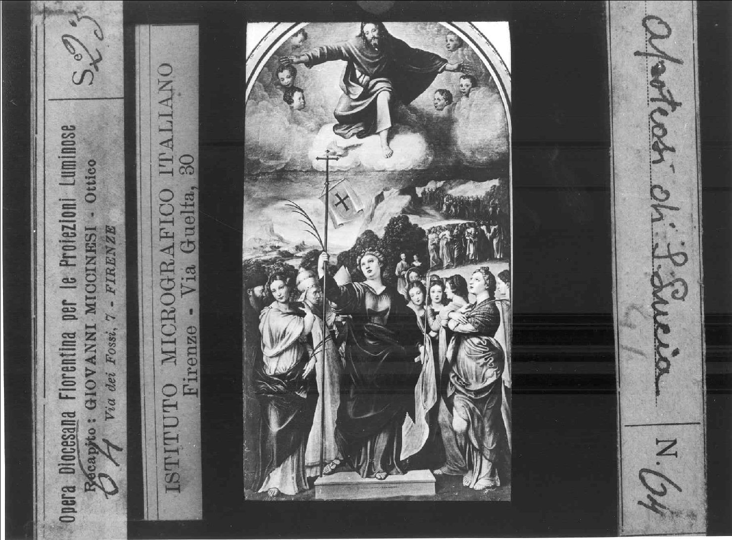 APOTEOSI DI S. LUCIA (diapositiva) di Anonimo (prima metà XX)