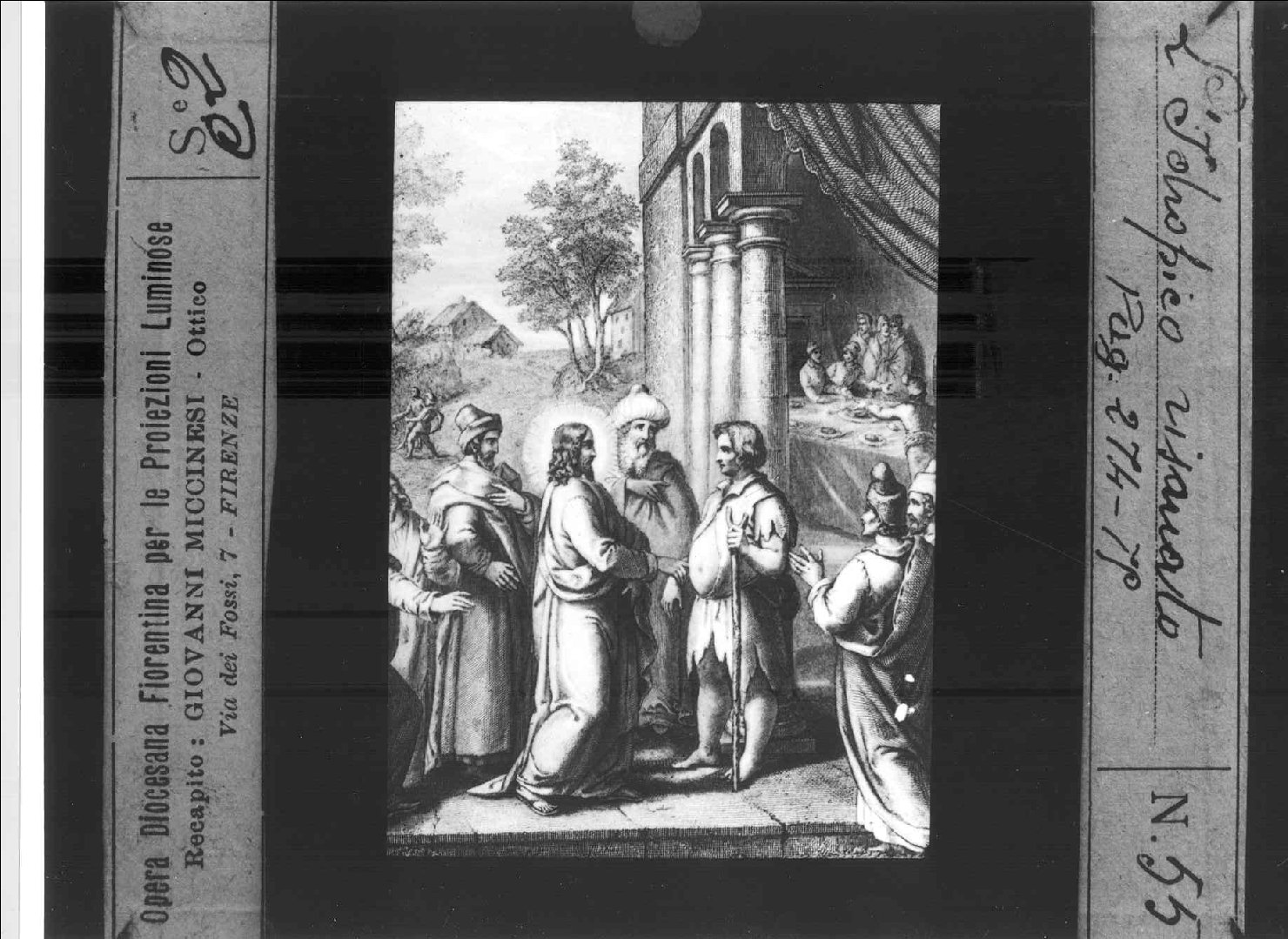 GUARIGIONE DELL'IDROPICO (diapositiva) di Anonimo (prima metà XX)