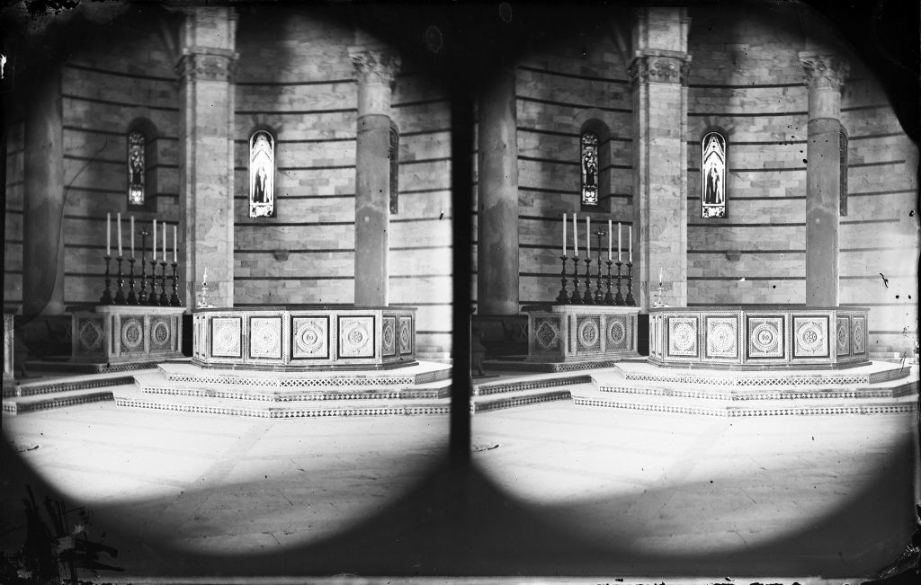 Pisa - Battistero - Fonte battesimale (negativo) di Guido da Como, Lint, Enrico van (seconda metà XIX)