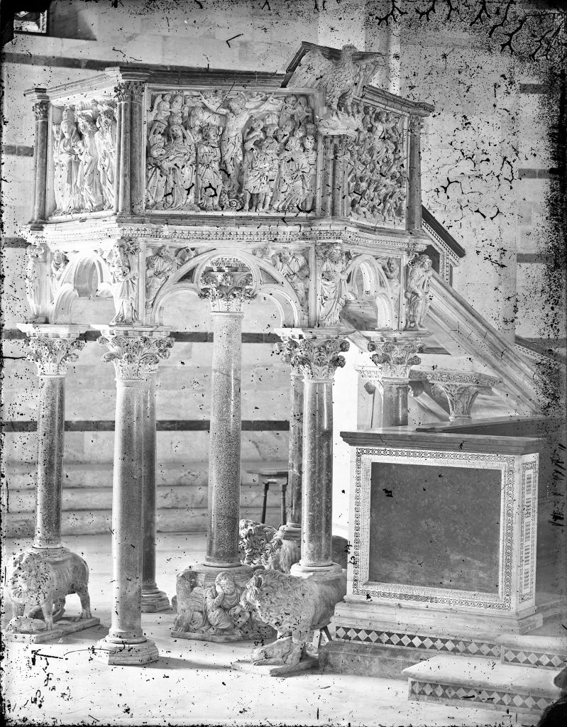 Pisa - Battistero - Pergamo (negativo) di Nicola Pisano, Lint, Enrico van (seconda metà XIX)