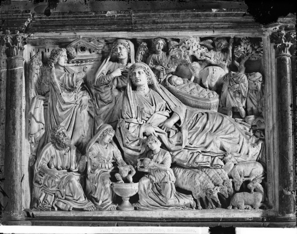 Pisa - Battistero - Pergamo (negativo) di Nicola Pisano, Lint, Enrico van (terzo quarto XIX)