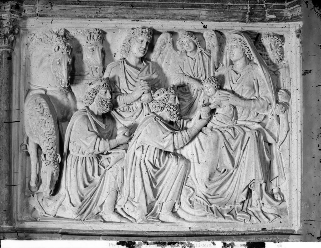 Pisa - Battistero - Pergamo (negativo) di Nicola Pisano, Lint, Enrico van (seconda metà XIX)