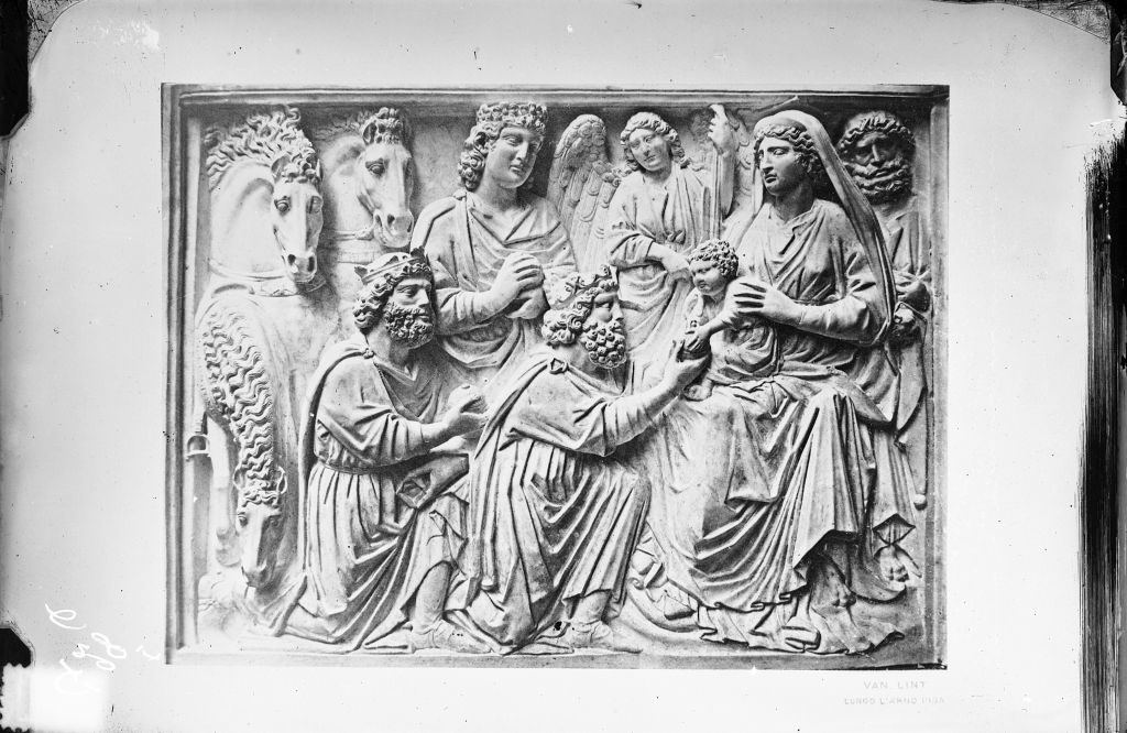 Pisa - Battistero - Pergamo (negativo) di Nicola Pisano, Lint, Enrico van (seconda metà XIX)