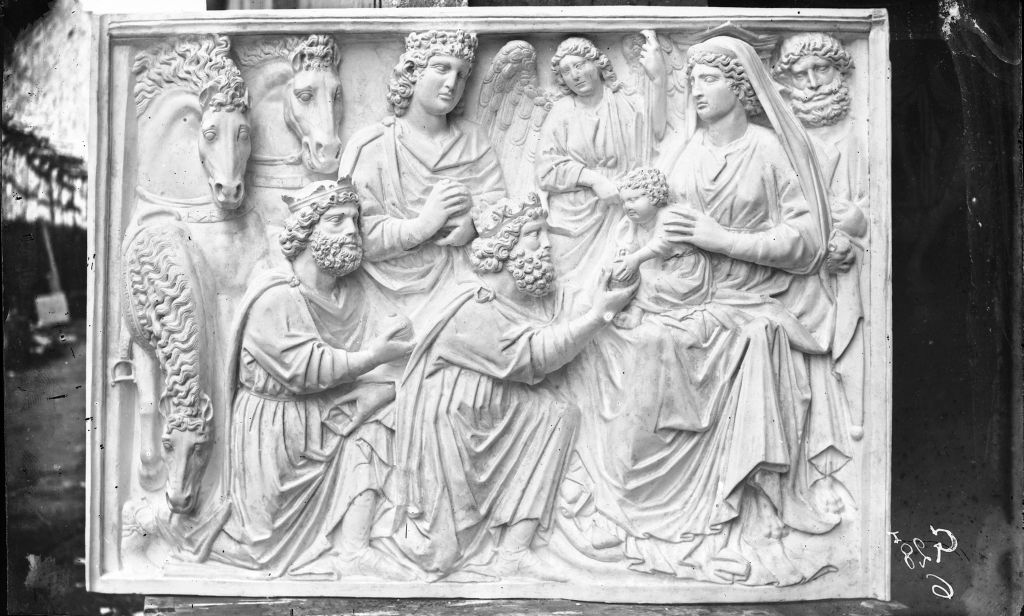 Pisa - Battistero - Pergamo (negativo) di Nicola Pisano, Lint, Enrico van (seconda metà XIX)