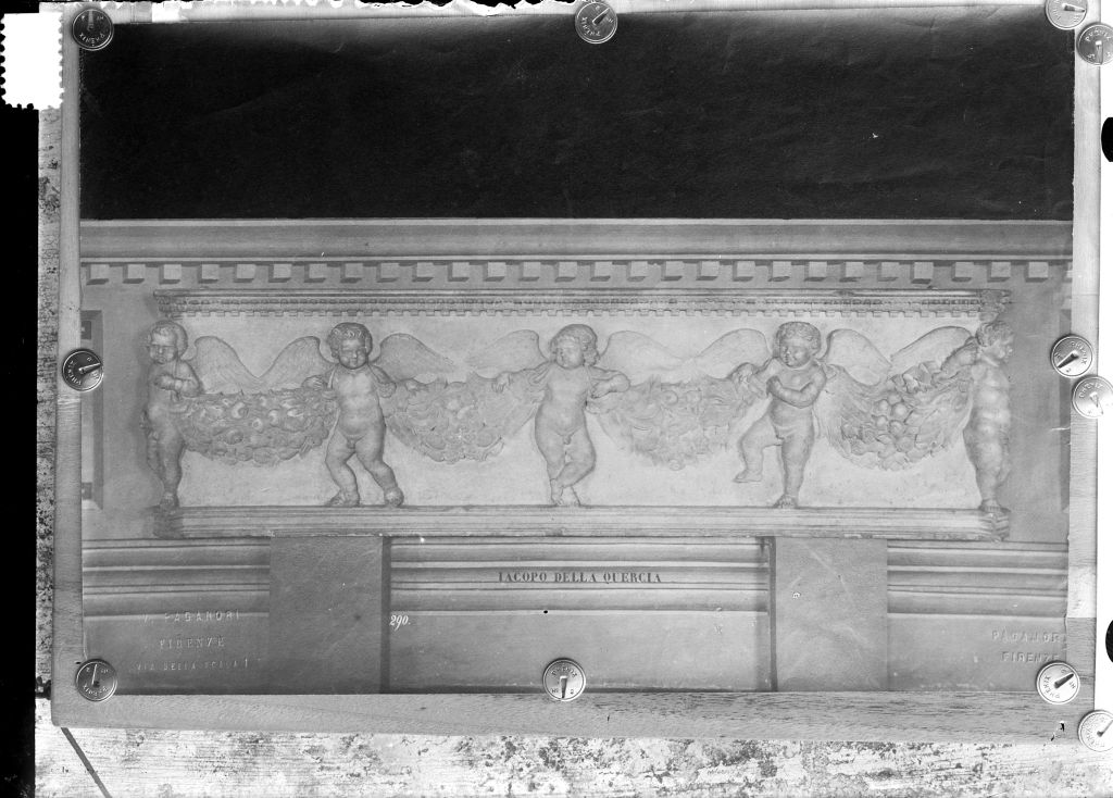 Jacopo della Quercia. Tomba di Ilaria del Carretto - Lucca (negativo) di Jacopo della Quercia, Anonimo (XIX/ XX)