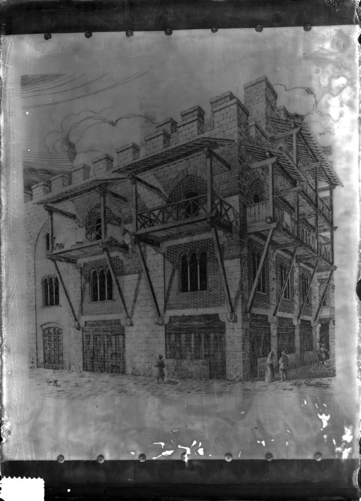 Progetto di restauro - Disegni (negativo) di Chierici, Brandi (XIX/ XX)