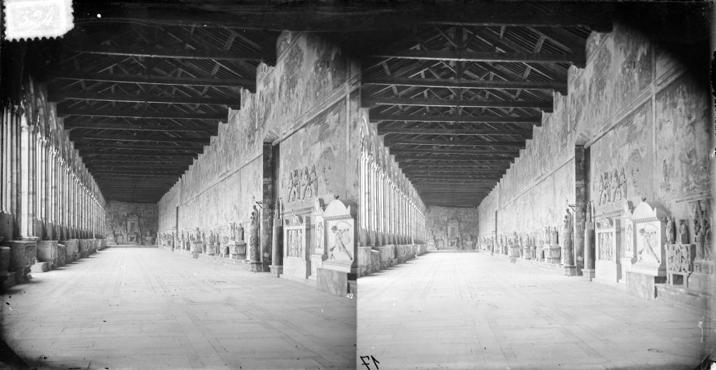 Pisa - Camposanto - Vedute (negativo) di Anonimo (XIX/ XX)