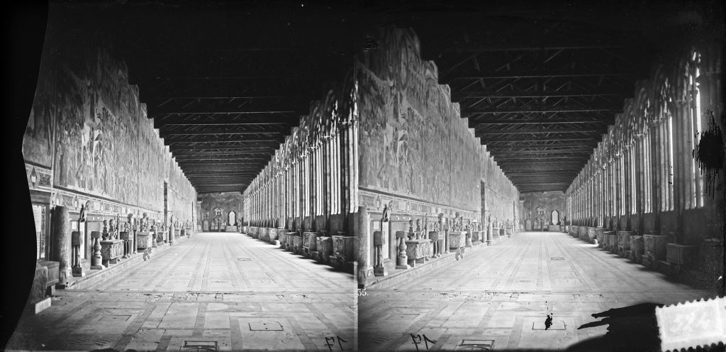 Pisa - Camposanto - Vedute (negativo) di Anonimo (XIX/ XX)