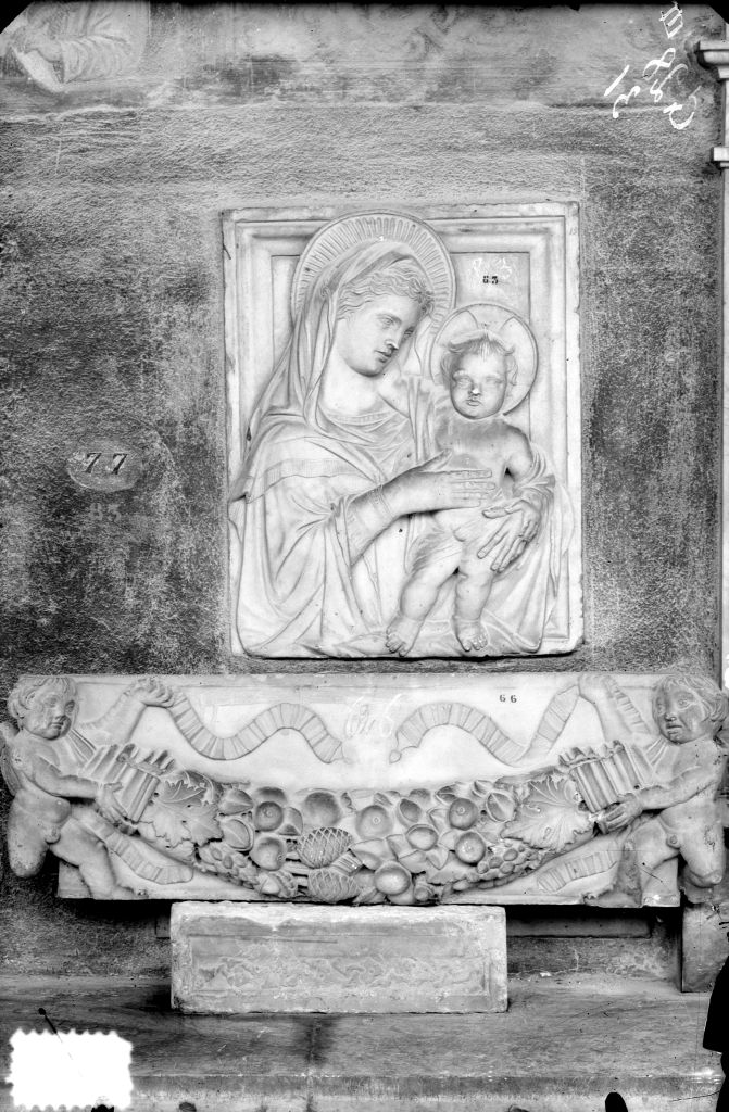 Pisa - Camposanto - Monumento sepolcrale dell'abate Benedetto (?) (negativo) di Guardi, Andrea di Francesco, Anonimo (XIX/ XX)