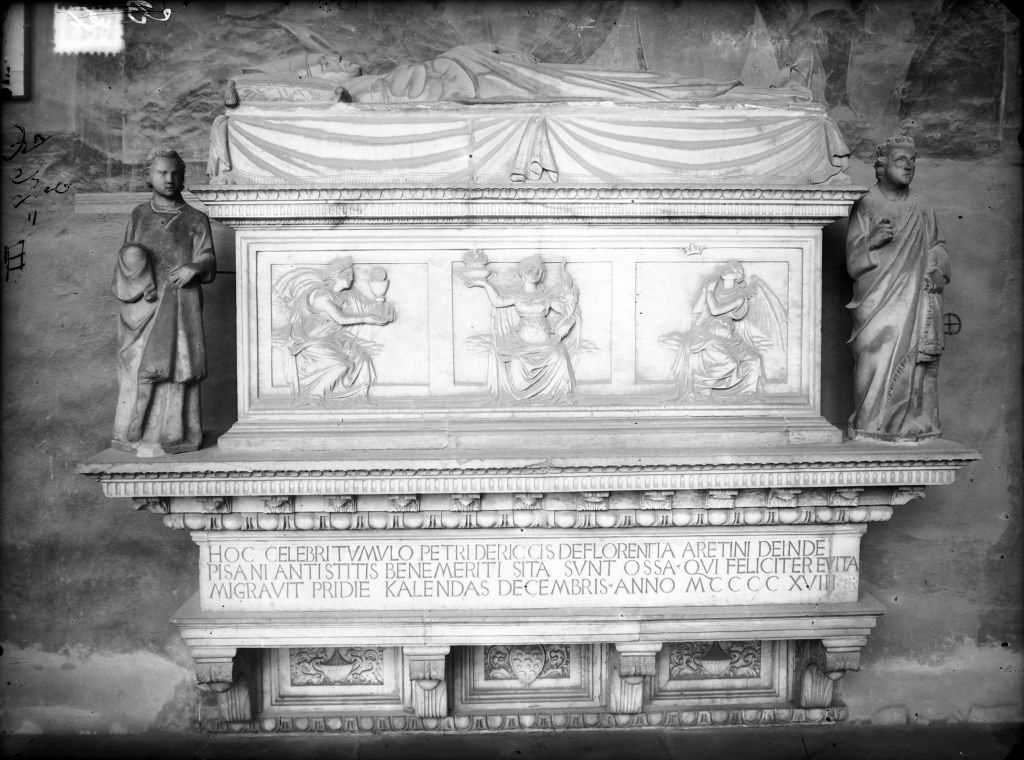 Pisa - Camposanto - Monumento sepolcrale dell'arcivescovo Pietro Ricci (negativo) di Guardi, Andrea di Francesco, Anonimo (XIX/ XX)
