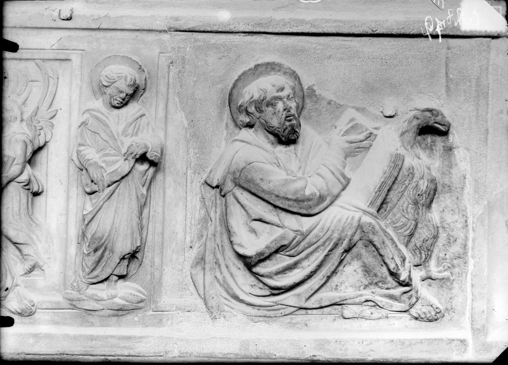 Pisa - Camposanto - Monumento sepolcrale dell'arcivescovo Pietro Ricci (?) (negativo) di Guardi, Andrea di Francesco, Anonimo (XIX/ XX)