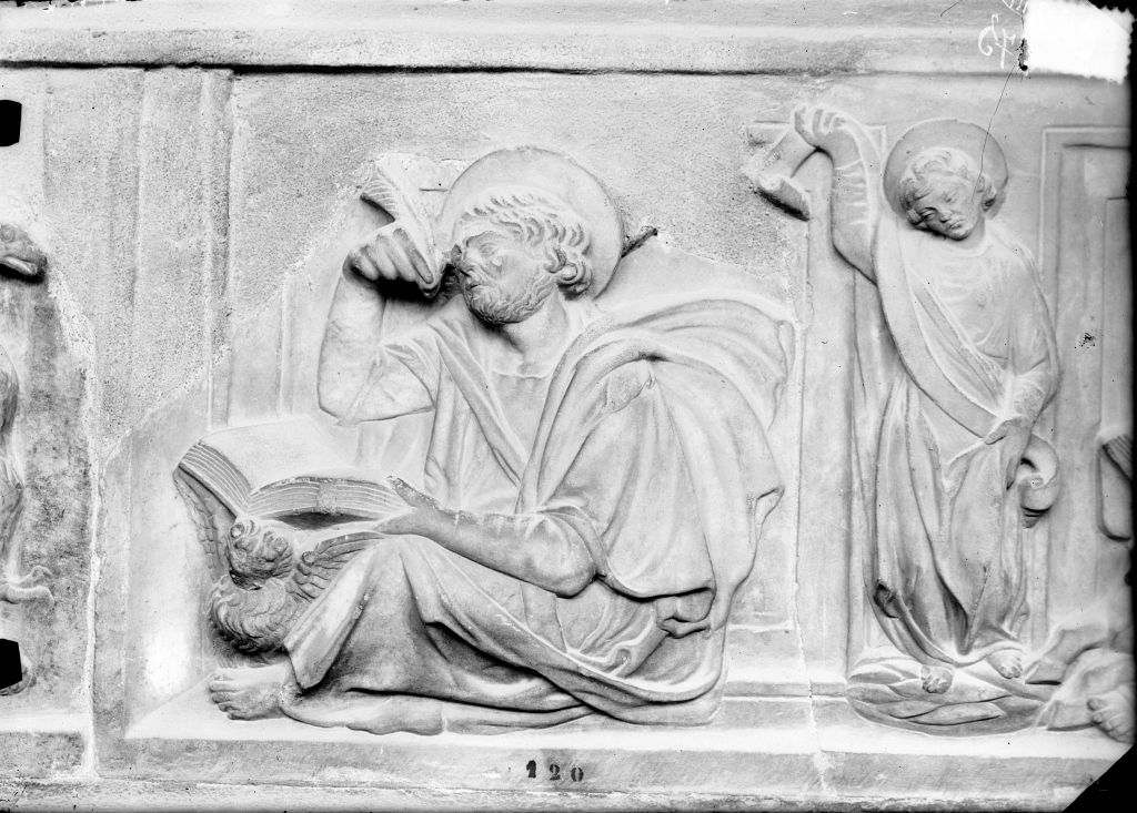 Pisa - Camposanto - Monumento sepolcrale dell'arcivescovo Pietro Ricci (?) (negativo) di Guardi, Andrea di Francesco, Anonimo (XIX/ XX)