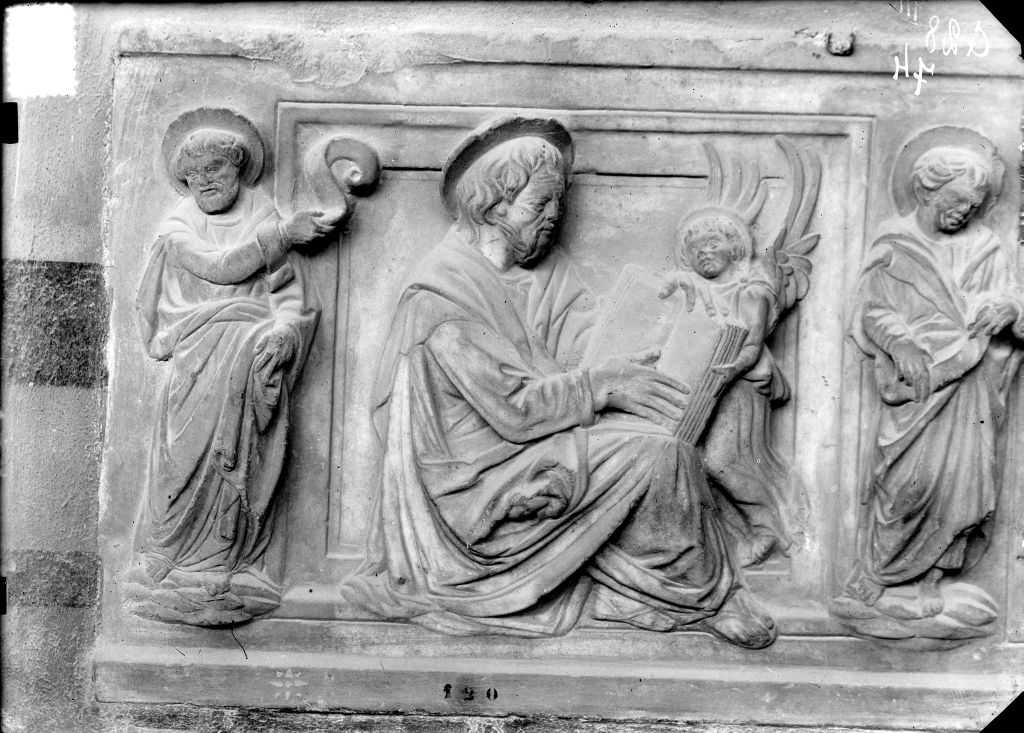 Pisa - Camposanto - Monumento sepolcrale dell'arcivescovo Pietro Ricci (?) (negativo) di Guardi, Andrea di Francesco, Anonimo (XIX/ XX)