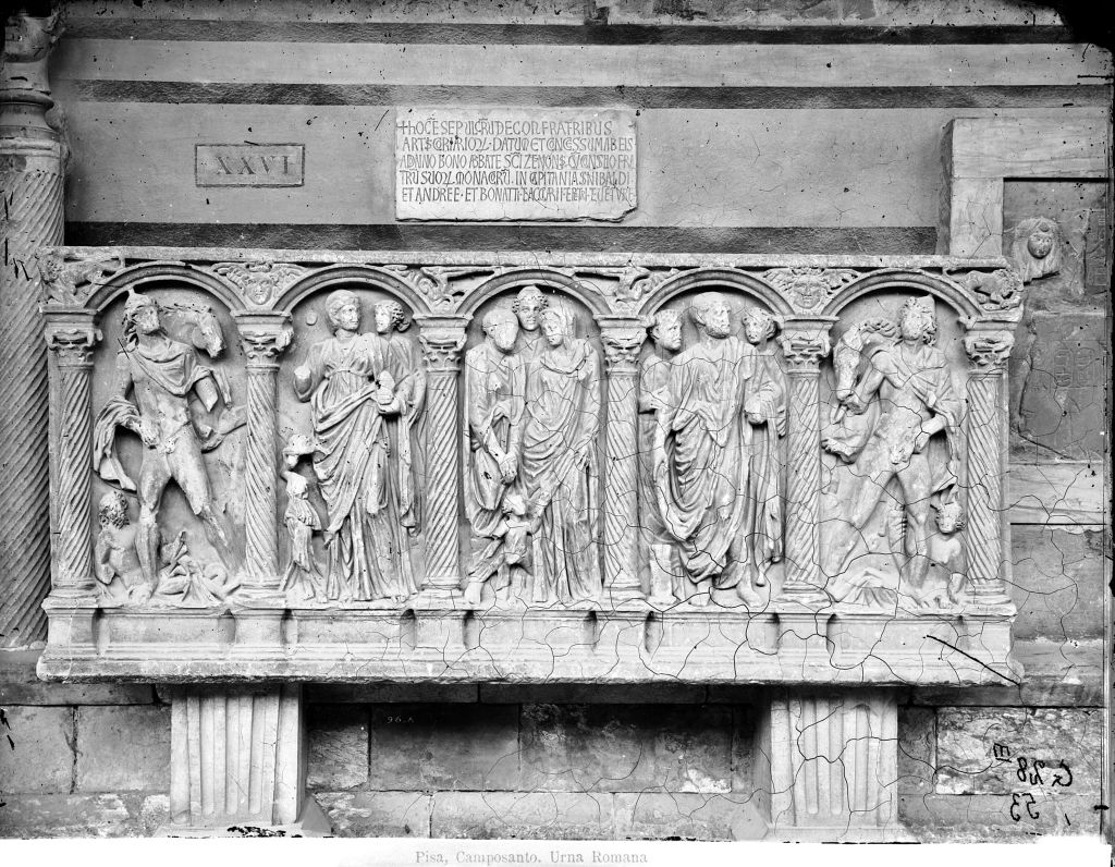 Pisa - Camposanto - Urne (negativo) di Anonimo (XIX/ XX)