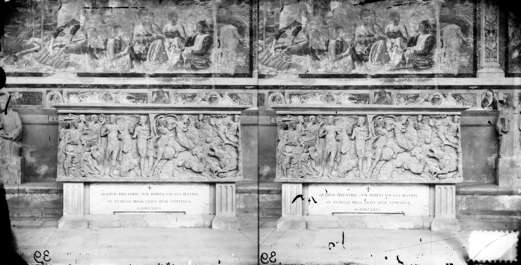 Pisa - Camposanto - Sarcofago della Contessa Beatrice (negativo) di Anonimo (XIX/ XX)