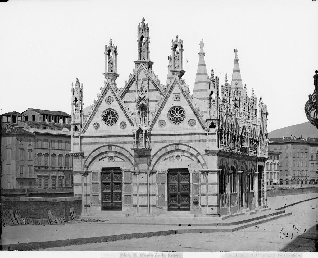 Pisa - Chiesa di S. Maria della Spina - Vedute esterne (negativo) di Anonimo (XIX/ XX)