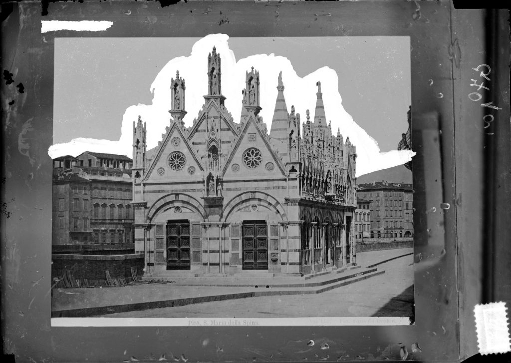 Pisa - Chiesa di S. Maria della Spina - Vedute esterne (negativo) di Anonimo (XIX/ XX)