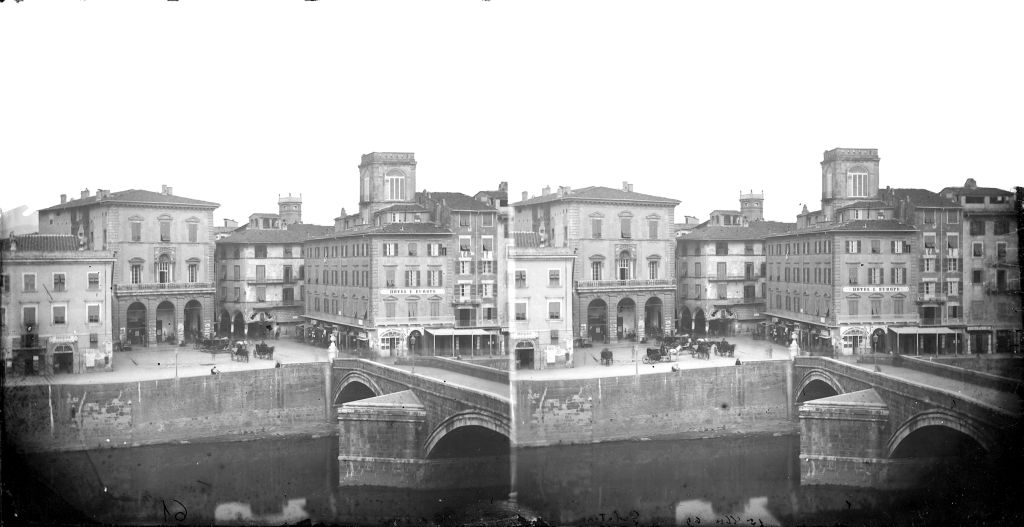 Pisa - Ponte di Mezzo - Vedute (negativo) di Anonimo (seconda metà XIX)