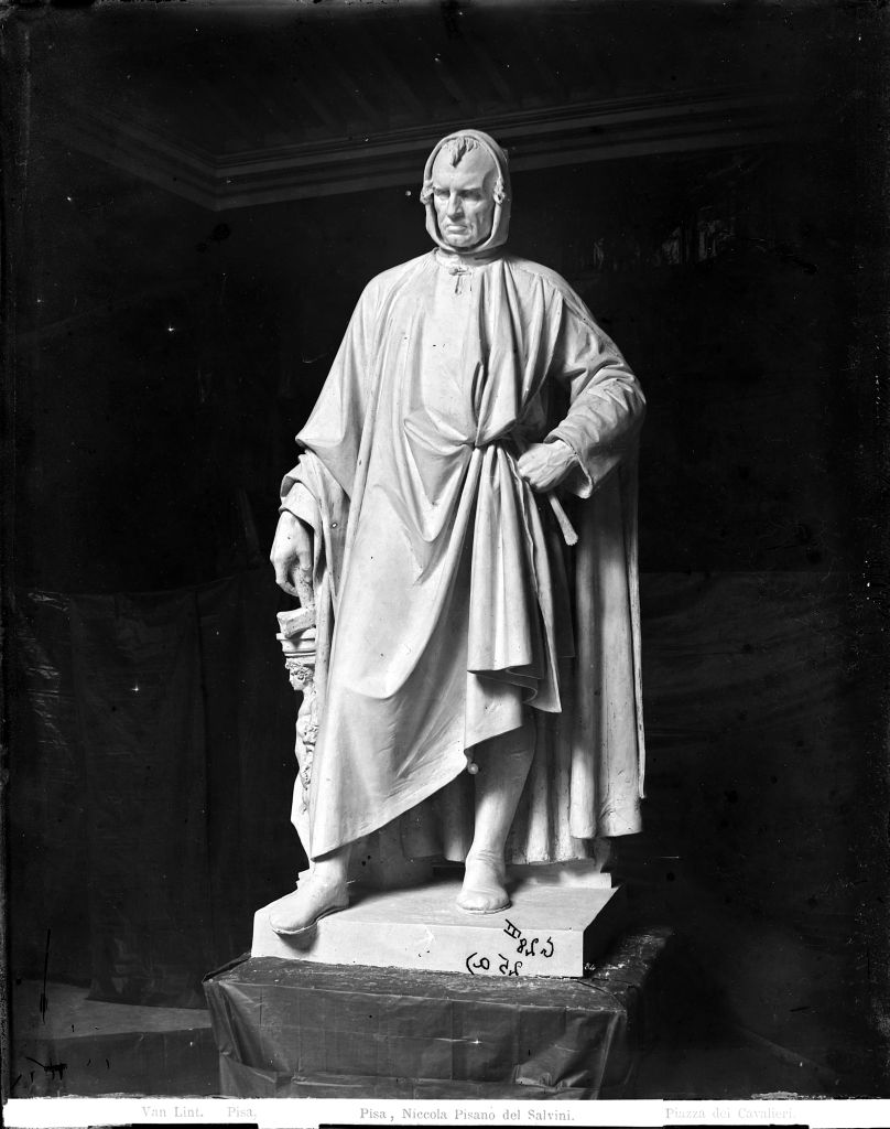 Pisa - Monumento a Nicola Pisano (negativo) di Salvini, Salvino, Anonimo (XIX/ XX)