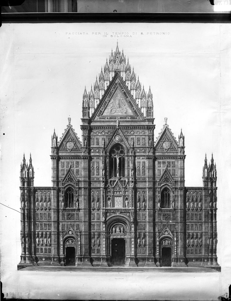 Bologna - Duomo - Progetti (negativo) di Anonimo (XIX/ XX)