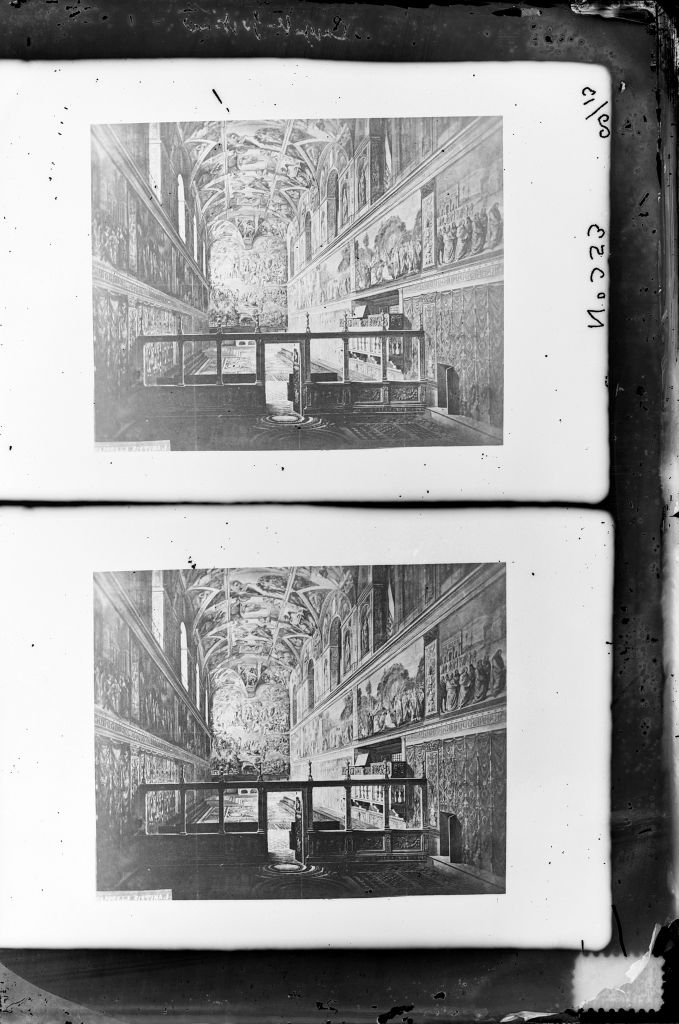 Roma - Cappella Sistina (negativo) di Anonimo (XIX/ XX)