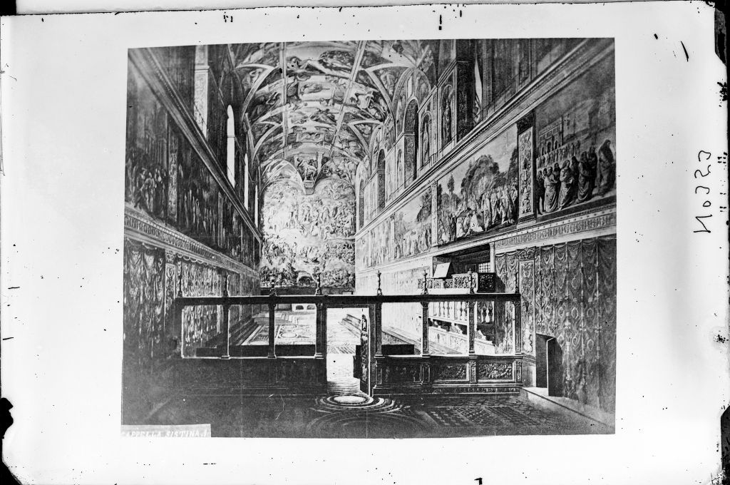 Roma - Cappella Sistina (negativo) di Anonimo (XIX/ XX)