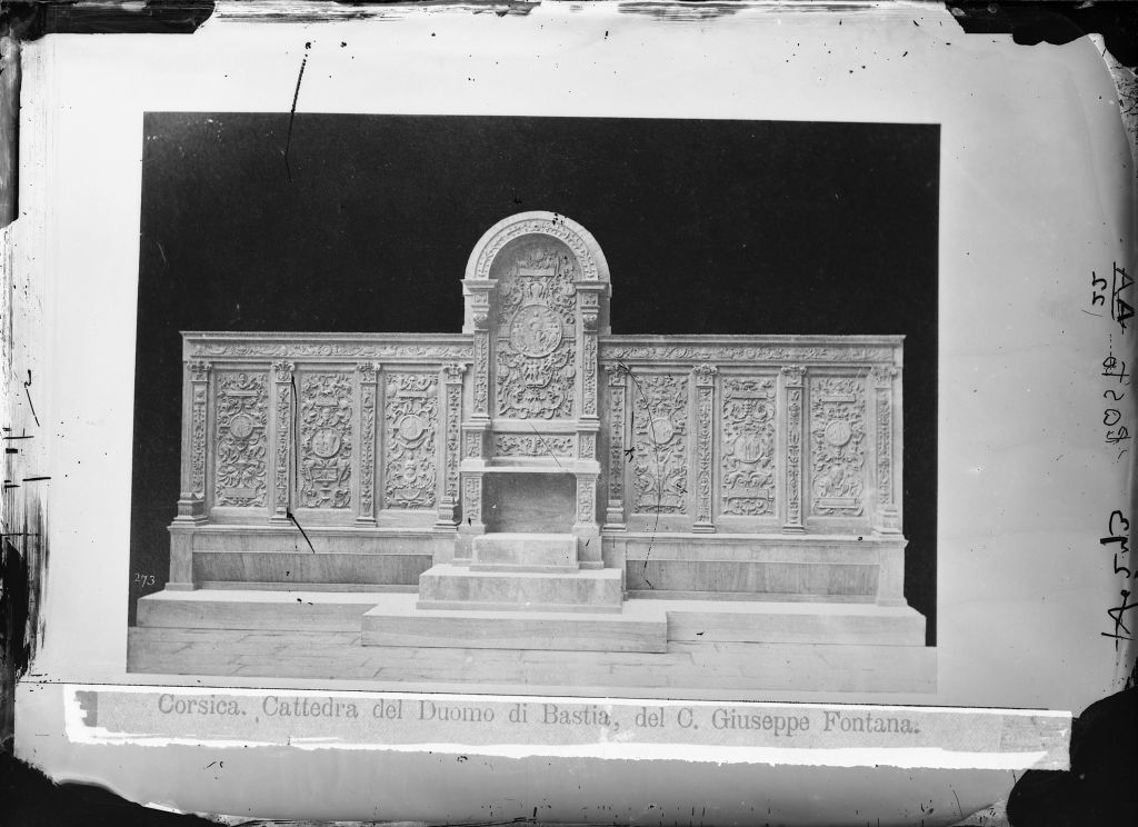 Bastia - Duomo - Cattedra (negativo) di Fontana, G, Anonimo (XIX/ XX)