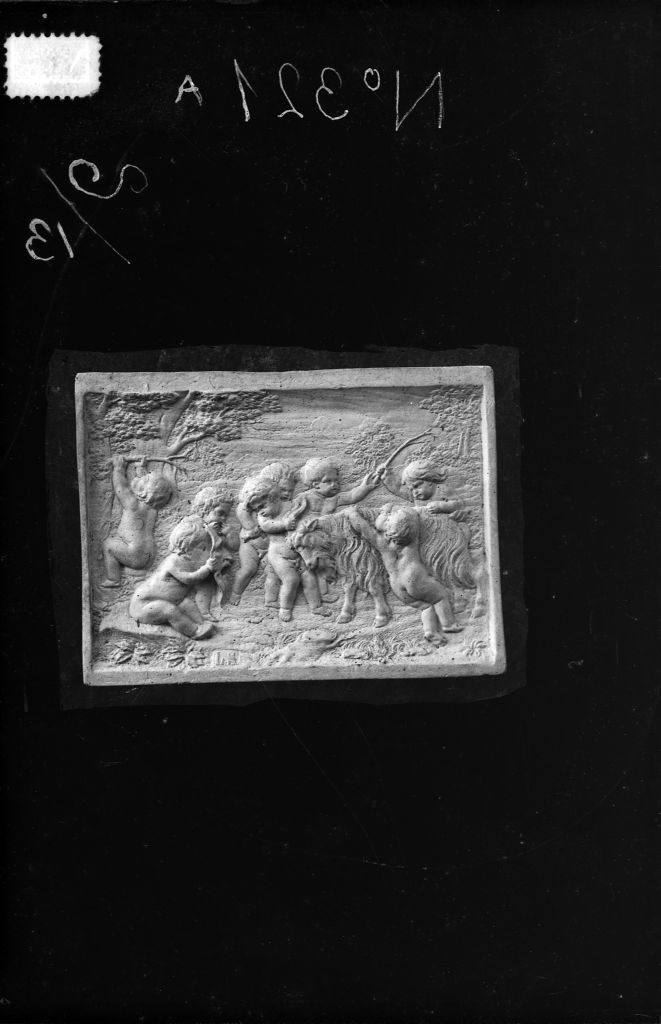 Baccanale con putti - Rilievi (negativo) di Anonimo (XIX/ XX)