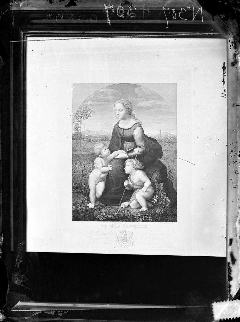 Raffaello Sanzio. La belle jardinière (negativo) di Raffaello Sanzio, Anonimo (XIX/ XX)