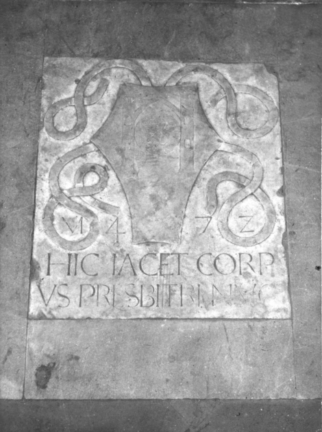 lastra tombale - bottega italiana (sec. XV)