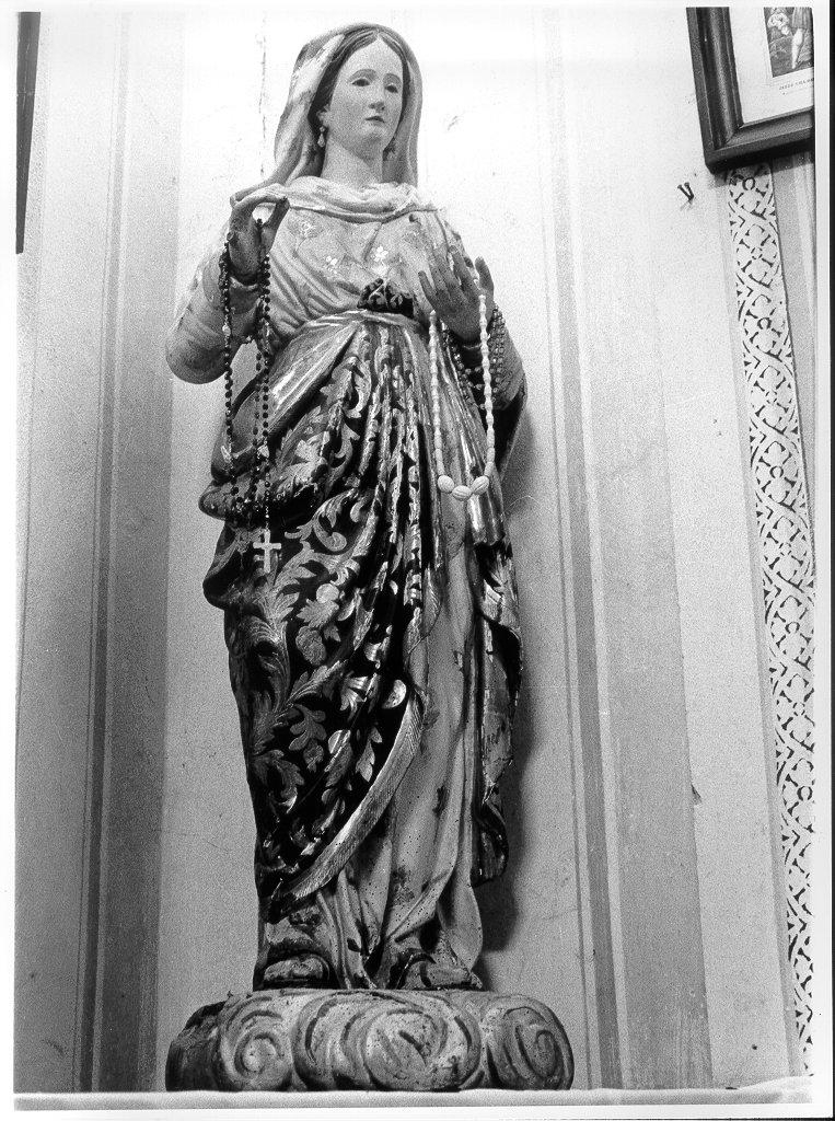 MADONNA DEL ROSARIO (statua) - produzione italiana (seconda metà sec. XIX)