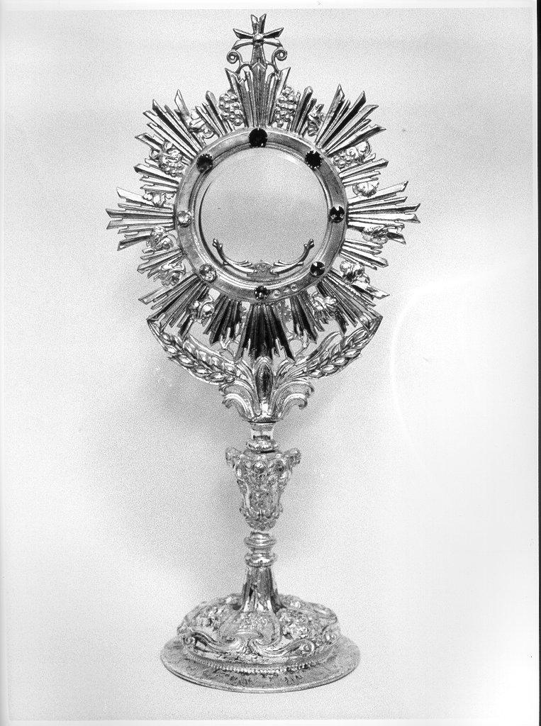ostensorio - a raggiera - bottega italiana (seconda metà sec. XIX)
