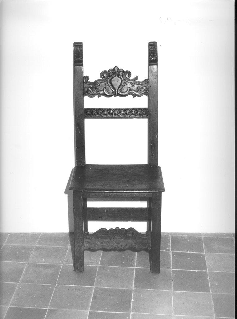 sedia, opera isolata - bottega toscana (inizio sec. XVIII)
