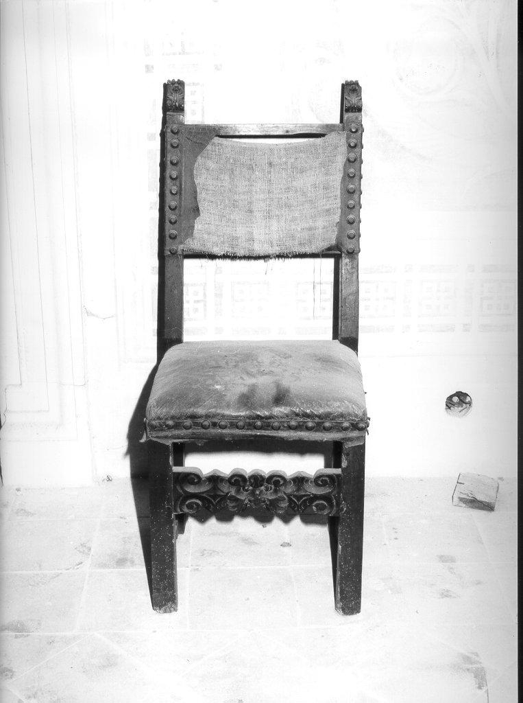 sedia, opera isolata - bottega toscana (inizio sec. XVIII)