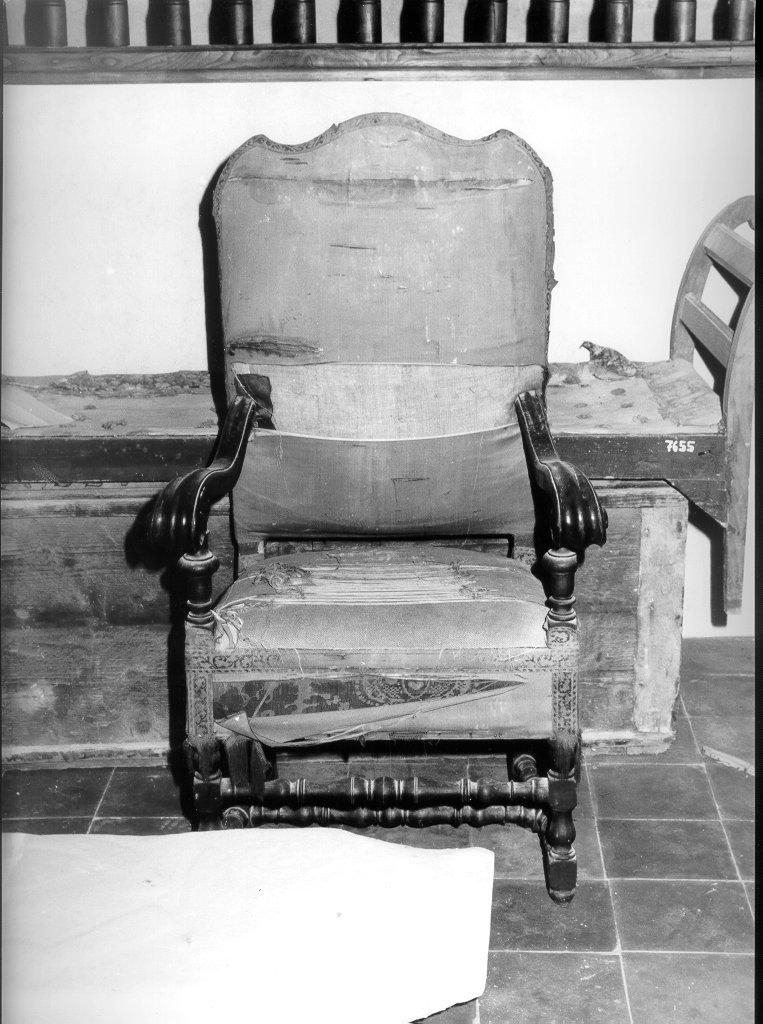 poltrona, opera isolata - bottega toscana (sec. XVIII)