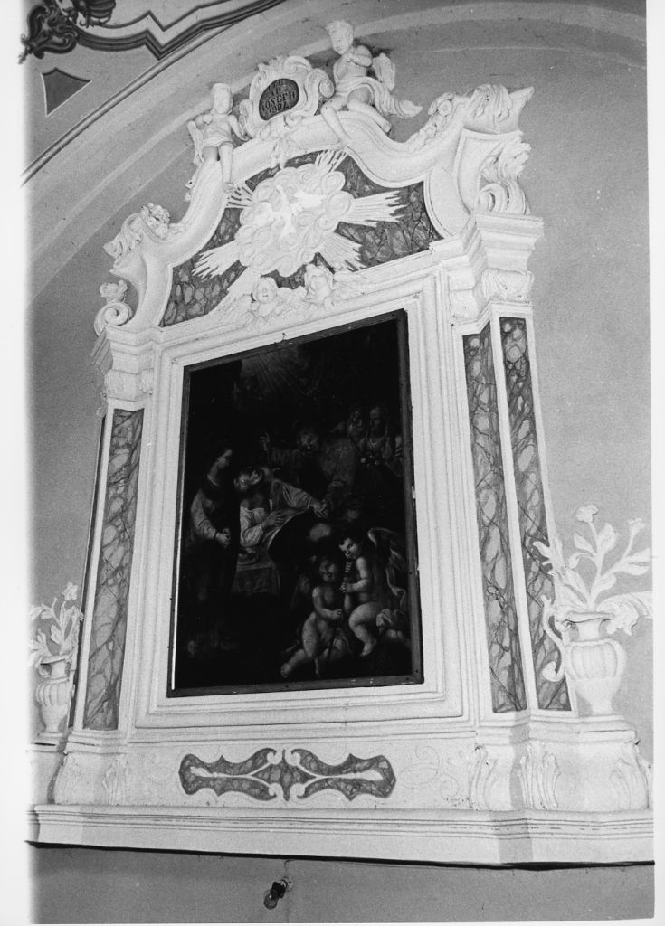 cornice a impostazione architettonica di dipinto - ambito lunigianese (secc. XVIII/ XIX)