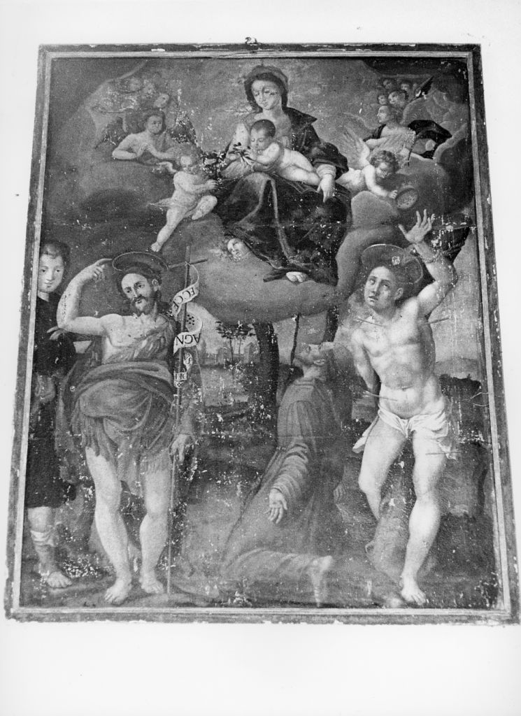 Madonna con Bambino e Santi (dipinto) - ambito italiano (secc. XVIII/ XIX)