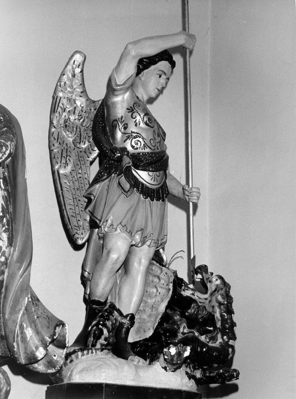 SAN MICHELE ARCANGELO (statua) - bottega italiana (fine sec. XIX)