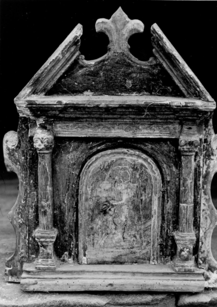 tabernacolo - a frontale architettonico - ambito lucchese (sec. XVII)
