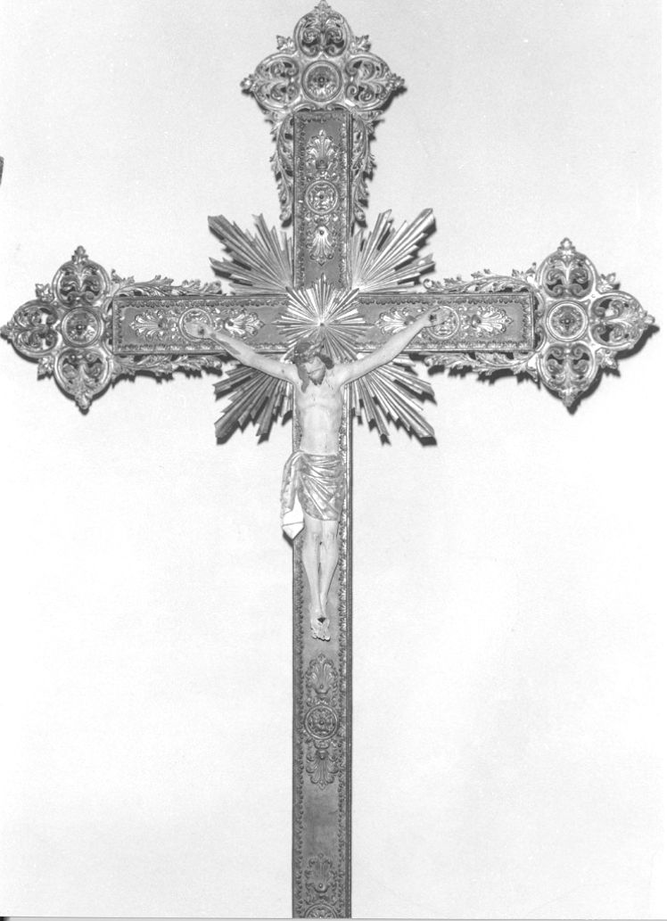 croce processionale - bottega toscana (fine/inizio secc. XIX/ XX)