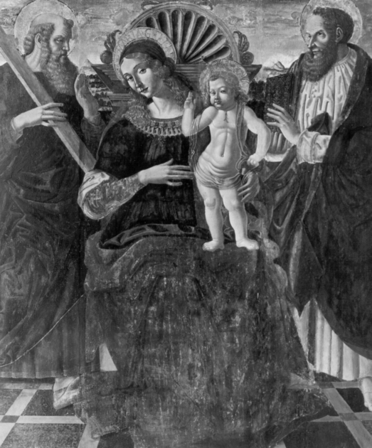 Madonna con Bambino San Pietro e Sant'Andrea (dipinto) di Corsi Antonio di Francesco (sec. XV)