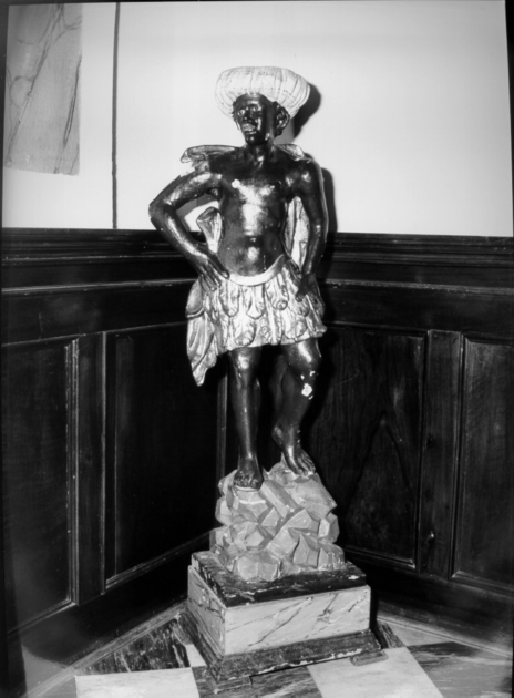 FIGURA MASCHILE (candelabro - a statua, serie) - ambito lucchese (secc. XIX/ XX)