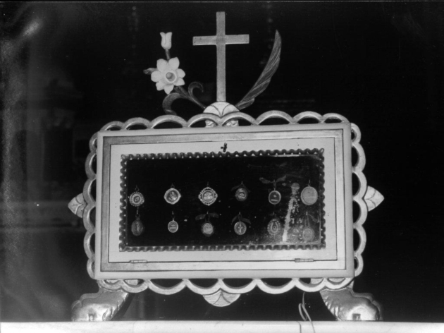 reliquiario a teca - ambito lucchese (sec. XIX)