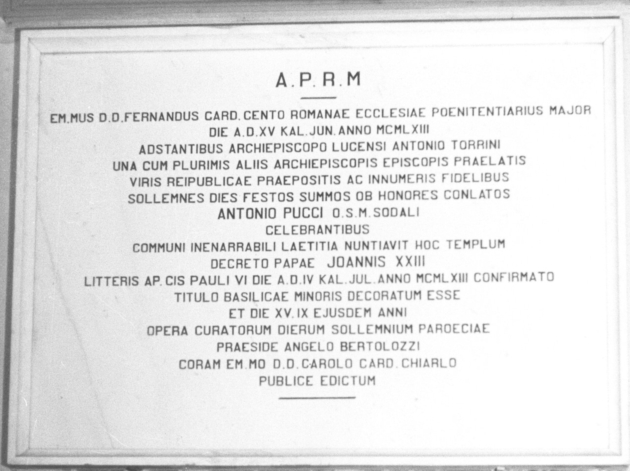 lapide commemorativa - bottega versiliese (sec. XX)