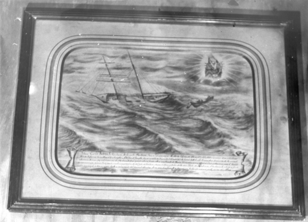 MIRACOLO SUL MARE (ex voto) - bottega versiliese (prima metà sec. XX)